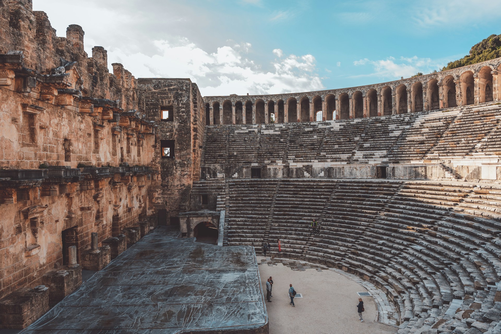 Aspendos Roman theatre near Antalya, used for guided day excursions